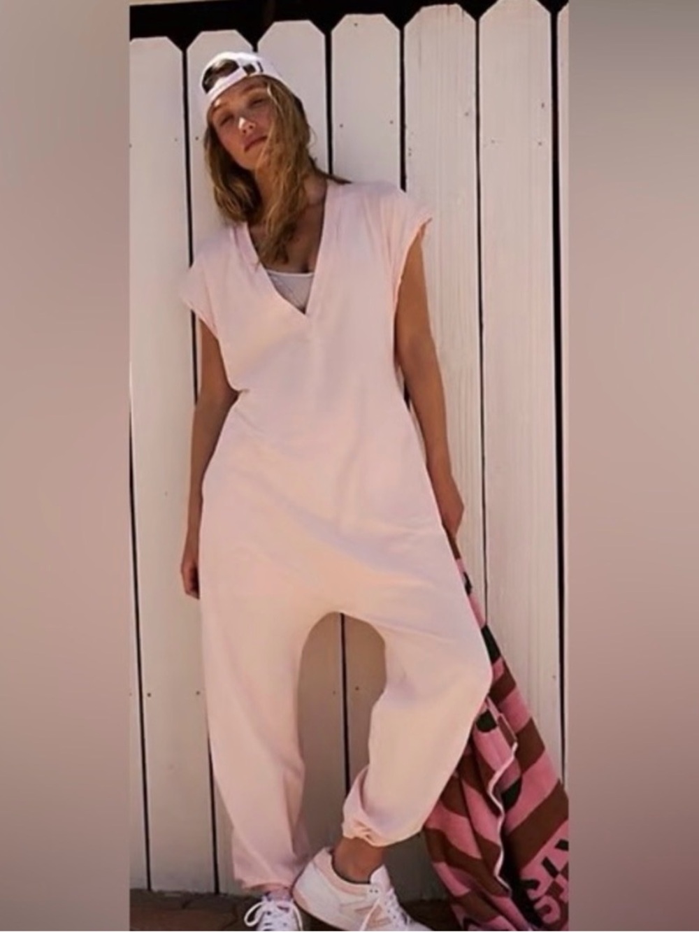 Free People Movement V-Neck Hot Shot Onesie